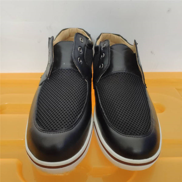 Cow Leather Summer Net Cloth Breathable upper Men's Leg length discrepancy shoes