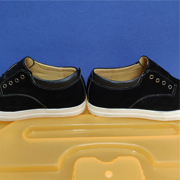 Swede leather casual shoes for leg length discrepancy