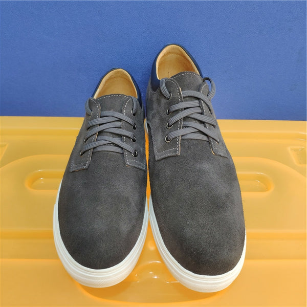 Swede leather casual shoes for leg length discrepancy