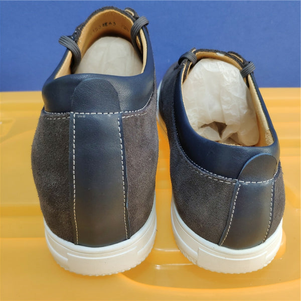 Swede leather casual shoes for leg length discrepancy