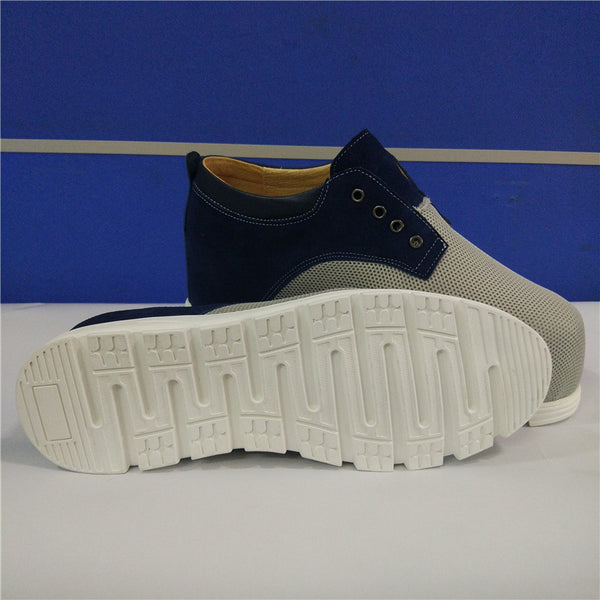 Suede Leather net cloth Breathable upper LLD shoes heel raises for leg length discrepancy